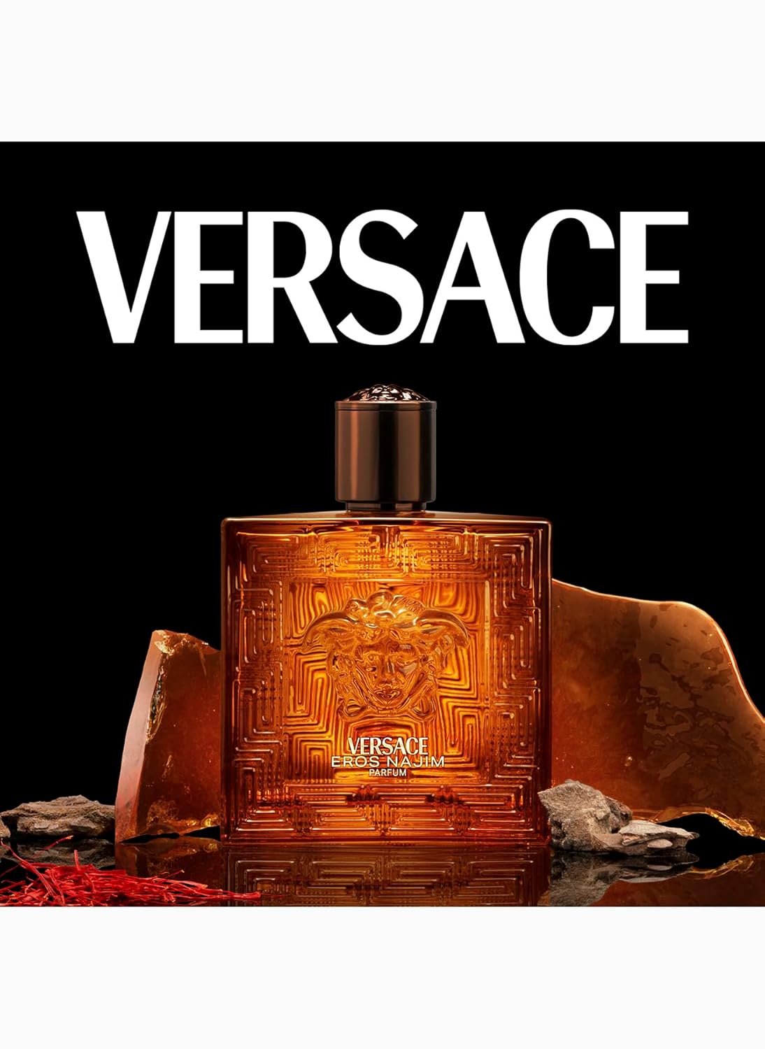 Versace Eros Najim Parfum Spray for Men, 3.4 Oz